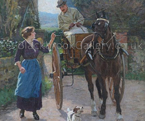 Off on business by William Gunning King naive animal paintings