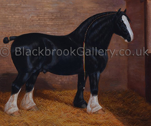 Champion shire by Albert Clark naive animal paintings