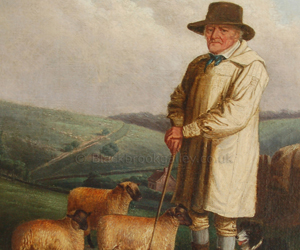 The Old Shepherd with Southdown sheep