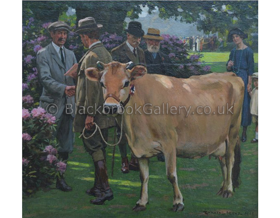 Prize jersey cow by William Gunning King antique animal paintings