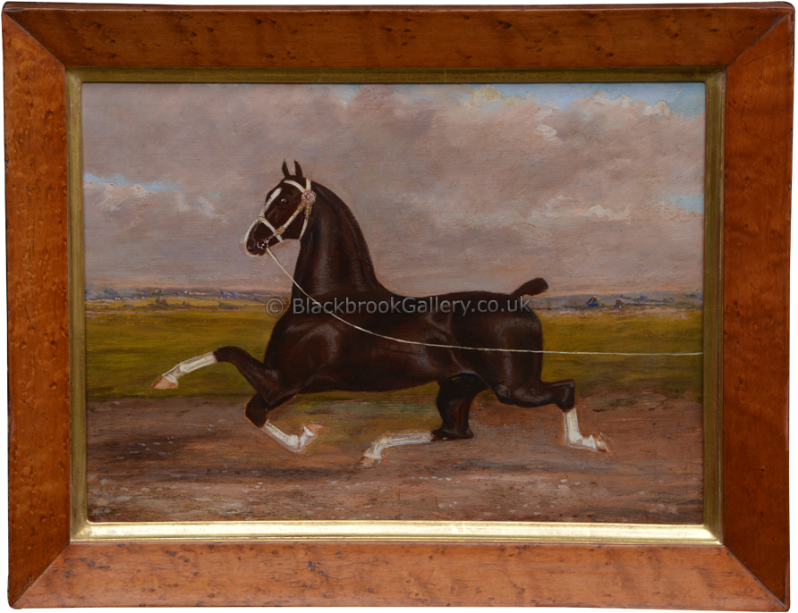 Antique Animal Painting Trotting Horse Framed James Clark