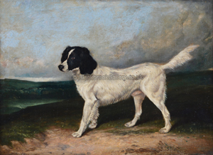 Spaniel in a Moorland Landscape