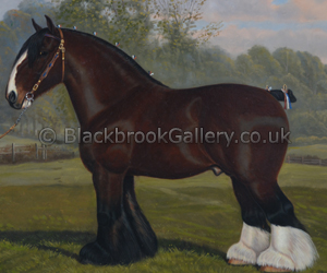 Lockinge Blagdon by W.A. Clark naive animal painting