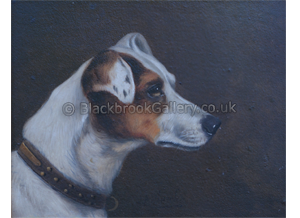 Pair Of Terriers, Antique Animal Painting By J Wheeler