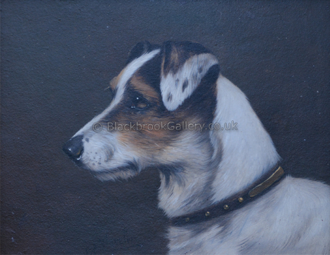 Pair Of Terriers, Antique Animal Portrait