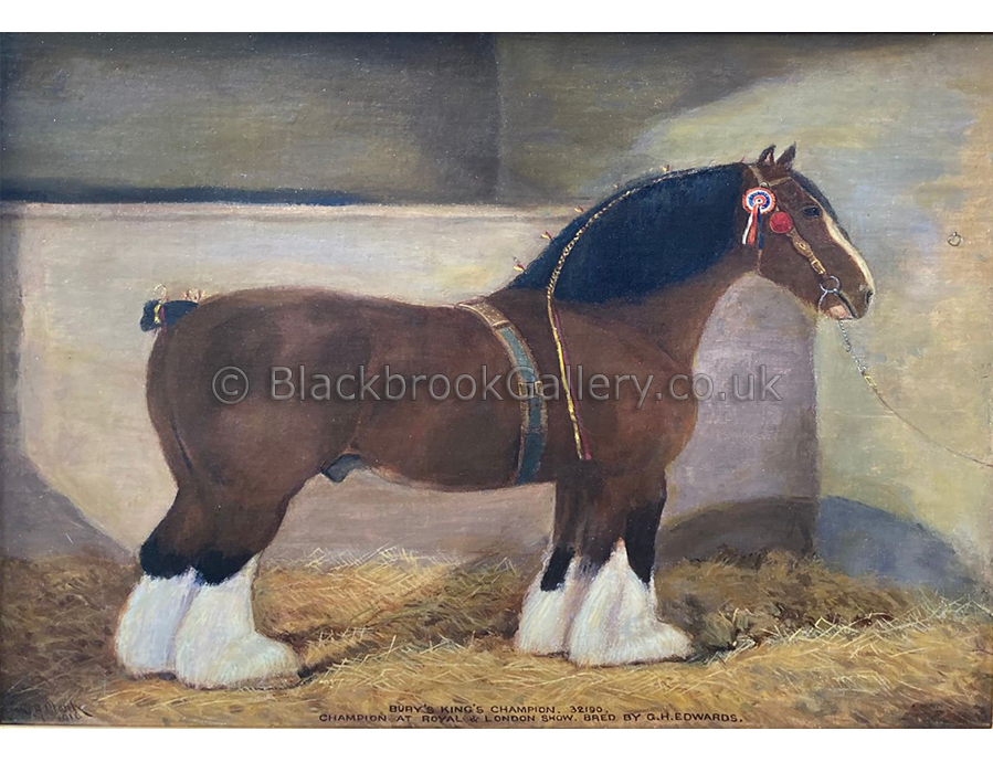Bury's King's Champion 32190 by William Albert Clark antique animal painting
