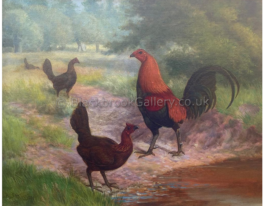 Brown red old English game quartet main
