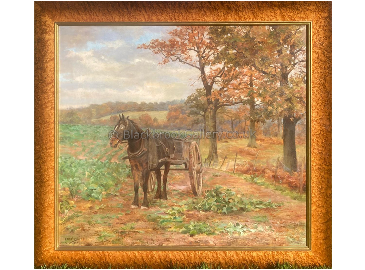 Collecting turnips antique paintings framed